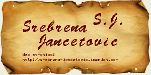 Srebrena Jančetović vizit kartica